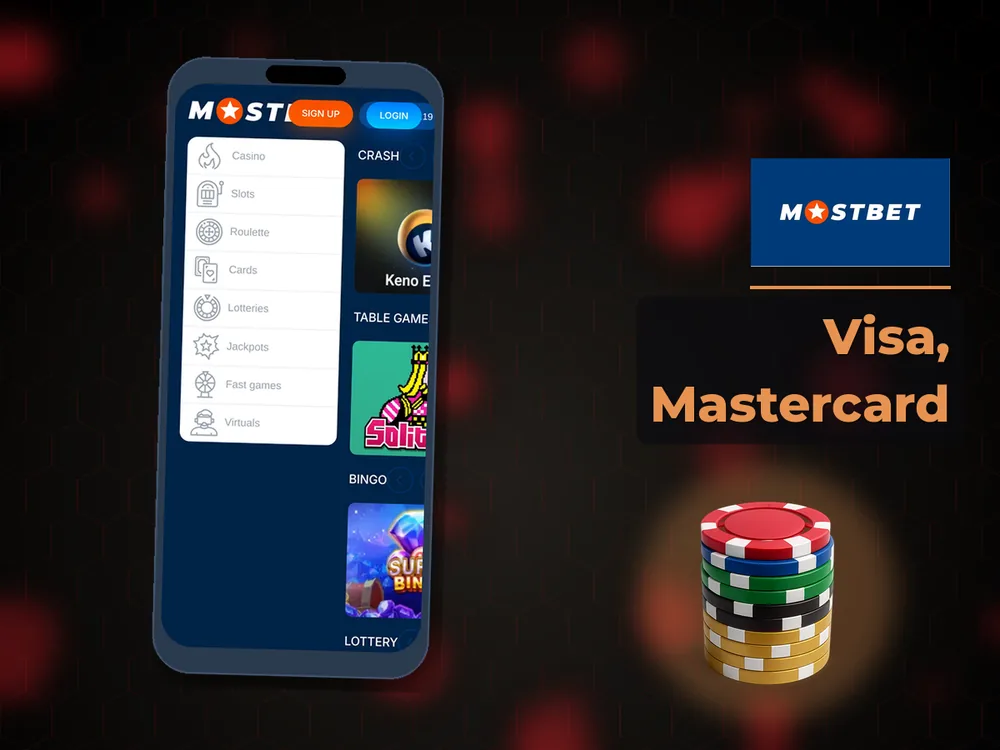 mostbet - Visa, Mastercard